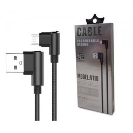 Cablu Micro USB PZX V118 3A unghi 90°