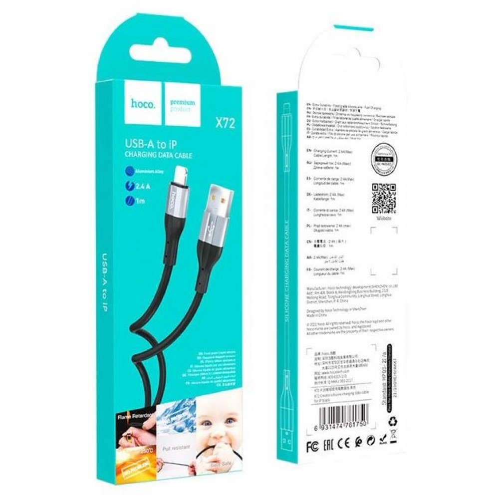 Cablu Hoco X72 White pentru iPhone