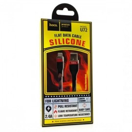 Cablu USB Lightning HOCO U72 din silicon ultradurabil negru