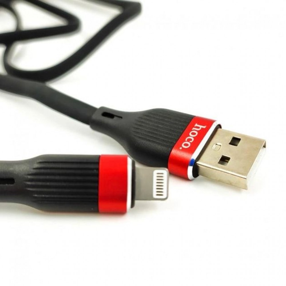 Cablu USB Lightning HOCO U72 din silicon ultradurabil negru
