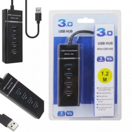 Hub USB 3.0 cu 4 porturi și cablu 1,2 m viteză 5 Gbps