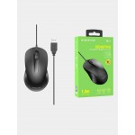 Mouse cu fir Borofone BG4 optic negru pentru laptop și PC