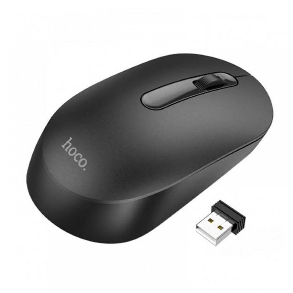 Mouse fără fir Hoco GM14 2.4G negru cu chip MX8650