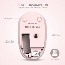 Mouse fără fir USB-181 Roz cu receptor USB