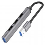 Hub Hoco HB26 adaptor USB 4 în 1 cu USB 3.0 și USB 2.0