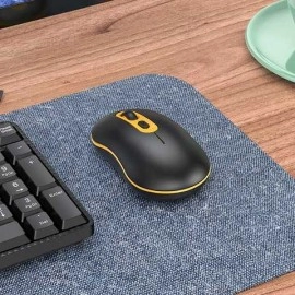 Mouse laptop Hoco GM21 Platinum 2.4G alb cu senzor laser