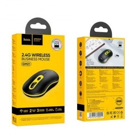 Mouse laptop Hoco GM21 Platinum 2.4G alb cu senzor laser