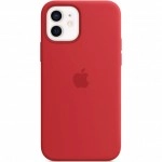 Husă protecție silicon cu logo Apple pentru iPhone 12 Pro Roșie
