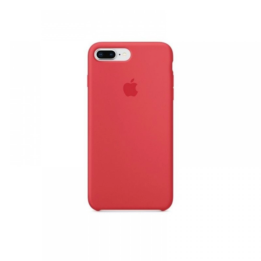 Husă protecție silicon cu logo pentru iPhone 7 Plus și 8 Plus roșie