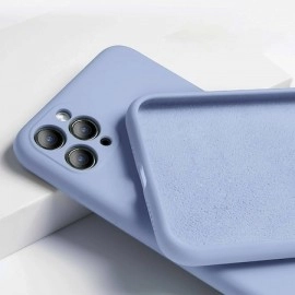 Husă silicon cu protecție cameră iPhone 11 Pro albastru deschis