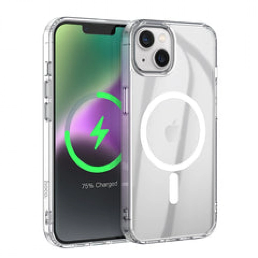 Husă magnetică MagSafe transparentă pentru iPhone 14 Plus