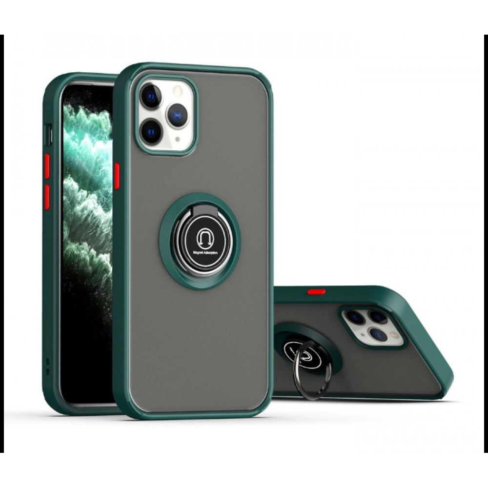 Husă Techsuit Glinth cu inel pentru iPhone 12 Pro Max Verde