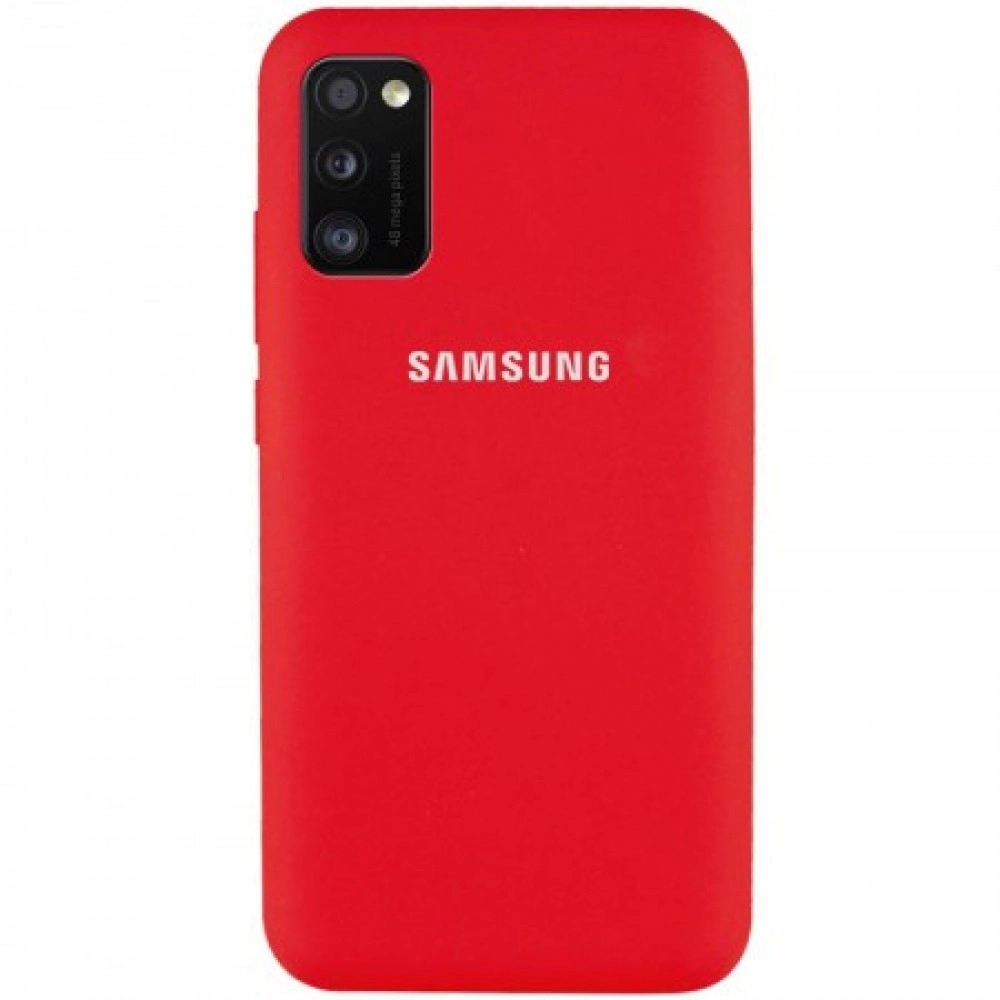 Carcasă rezistentă cu logo pentru Samsung Galaxy A41 roșie